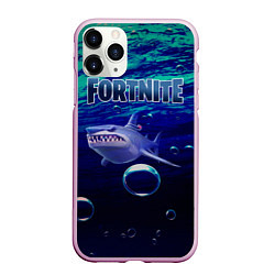 Чехол iPhone 11 Pro матовый Loot Shark Fortnite, цвет: 3D-розовый