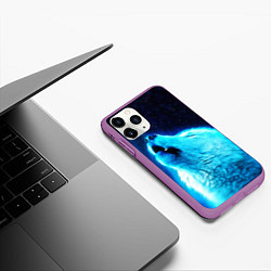 Чехол iPhone 11 Pro матовый ВОЛЧИЙ ВОЙ D, цвет: 3D-фиолетовый — фото 2