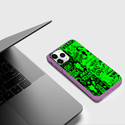 Чехол iPhone 11 Pro матовый BILLIE EILISH БИЛЛИ АЙЛИШ, цвет: 3D-фиолетовый — фото 2