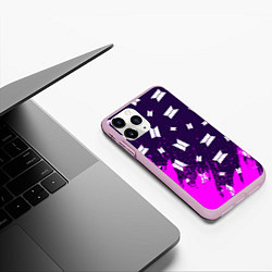 Чехол iPhone 11 Pro матовый BTS БТС, цвет: 3D-розовый — фото 2