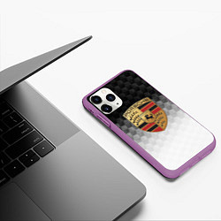 Чехол iPhone 11 Pro матовый PORSCHE, цвет: 3D-фиолетовый — фото 2