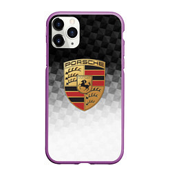 Чехол iPhone 11 Pro матовый PORSCHE, цвет: 3D-фиолетовый