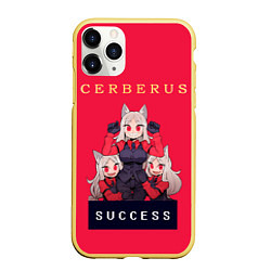 Чехол iPhone 11 Pro матовый Helltaker: CERBERUS, цвет: 3D-желтый