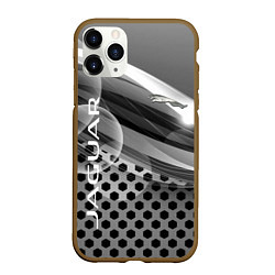 Чехол iPhone 11 Pro матовый JAGUAR, цвет: 3D-коричневый