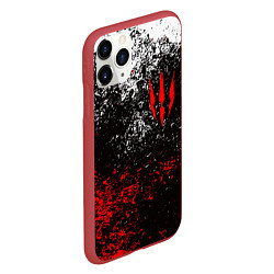 Чехол iPhone 11 Pro матовый ВЕДЬМАК THE WITCHER, цвет: 3D-красный — фото 2