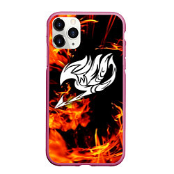 Чехол iPhone 11 Pro матовый FAIRY TAIL ХВОСТ ФЕИ, цвет: 3D-малиновый