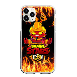 Чехол iPhone 11 Pro матовый BRAWL STARS EVIL GENE ДЖИН, цвет: 3D-белый