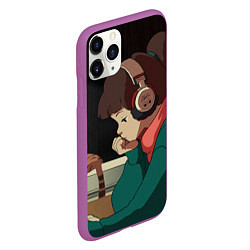 Чехол iPhone 11 Pro матовый STUDY GIRL, цвет: 3D-фиолетовый — фото 2