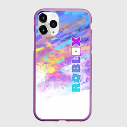 Чехол iPhone 11 Pro матовый Roblox, цвет: 3D-фиолетовый