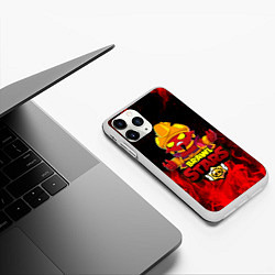 Чехол iPhone 11 Pro матовый BRAWL STARS EVIL GENE ДЖИН, цвет: 3D-белый — фото 2