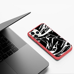 Чехол iPhone 11 Pro матовый АБСТРАКЦИЯ, цвет: 3D-красный — фото 2