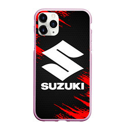 Чехол iPhone 11 Pro матовый SUZUKI, цвет: 3D-розовый