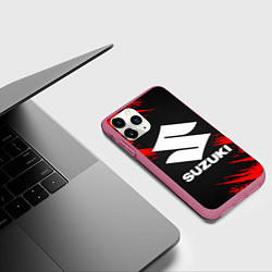 Чехол iPhone 11 Pro матовый SUZUKI, цвет: 3D-малиновый — фото 2