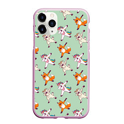 Чехол iPhone 11 Pro матовый Dabbing Animals