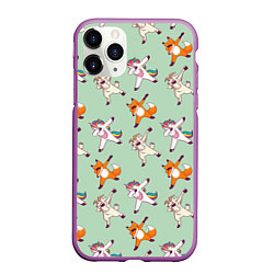 Чехол iPhone 11 Pro матовый Dabbing Animals