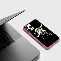 Чехол iPhone 11 Pro матовый Самурай Z, цвет: 3D-малиновый — фото 2