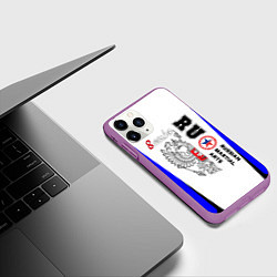 Чехол iPhone 11 Pro матовый Самбо, цвет: 3D-фиолетовый — фото 2