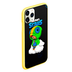 Чехол iPhone 11 Pro матовый Leon Brawl Stars, цвет: 3D-желтый — фото 2