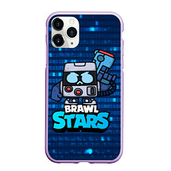 Чехол iPhone 11 Pro матовый Virus 8 bit brawl stars Blue, цвет: 3D-сиреневый