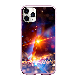 Чехол iPhone 11 Pro матовый Geometry light, цвет: 3D-розовый