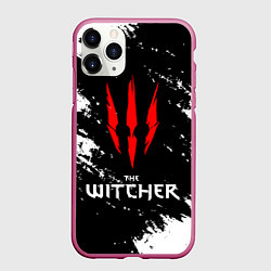 Чехол iPhone 11 Pro матовый The Witcher, цвет: 3D-малиновый