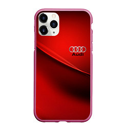 Чехол iPhone 11 Pro матовый AUDI, цвет: 3D-малиновый