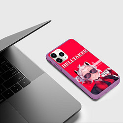 Чехол iPhone 11 Pro матовый HELLTAKER, цвет: 3D-фиолетовый — фото 2