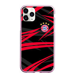 Чехол iPhone 11 Pro матовый BAYERN MUNCHEN, цвет: 3D-розовый