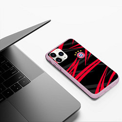 Чехол iPhone 11 Pro матовый BAYERN MUNCHEN, цвет: 3D-розовый — фото 2
