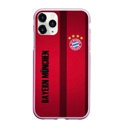 Чехол iPhone 11 Pro матовый BAYERN MUNCHEN, цвет: 3D-розовый