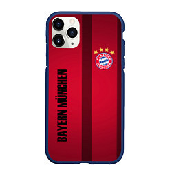 Чехол iPhone 11 Pro матовый BAYERN MUNCHEN, цвет: 3D-тёмно-синий