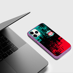 Чехол iPhone 11 Pro матовый LIVERPOOL, цвет: 3D-фиолетовый — фото 2