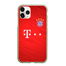 Чехол iPhone 11 Pro матовый BAYERN MUNCHEN, цвет: 3D-салатовый