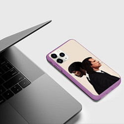 Чехол iPhone 11 Pro матовый Криминальное чтиво, цвет: 3D-фиолетовый — фото 2