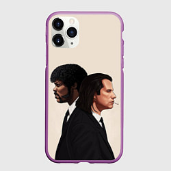 Чехол iPhone 11 Pro матовый Криминальное чтиво, цвет: 3D-фиолетовый