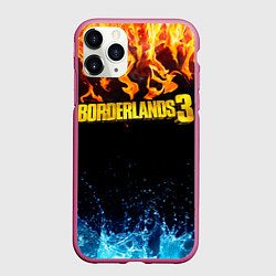 Чехол iPhone 11 Pro матовый Borderlands 3, цвет: 3D-малиновый