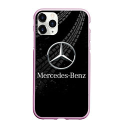 Чехол iPhone 11 Pro матовый MERCEDES, цвет: 3D-розовый