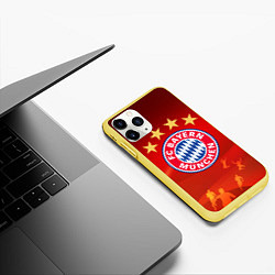 Чехол iPhone 11 Pro матовый BAYERN MUNCHEN, цвет: 3D-желтый — фото 2