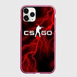 Чехол iPhone 11 Pro матовый COUNTER STRIKE, цвет: 3D-малиновый