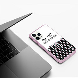 Чехол iPhone 11 Pro матовый BILLIE EILISH GLITCH, цвет: 3D-розовый — фото 2