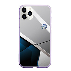 Чехол iPhone 11 Pro матовый VOLKSWAGEN, цвет: 3D-светло-сиреневый