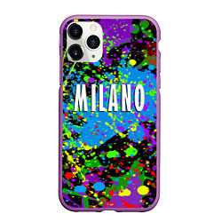 Чехол iPhone 11 Pro матовый Milano - abstraction - Italy, цвет: 3D-фиолетовый