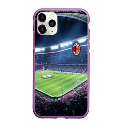 Чехол iPhone 11 Pro матовый FC MILAN, цвет: 3D-фиолетовый