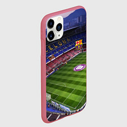 Чехол iPhone 11 Pro матовый FC BARCELONA, цвет: 3D-малиновый — фото 2