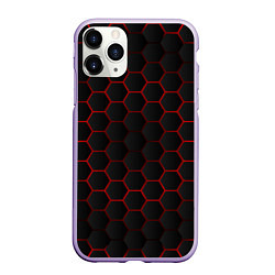 Чехол iPhone 11 Pro матовый 3D black & red