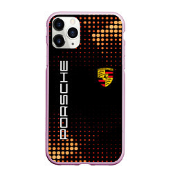 Чехол iPhone 11 Pro матовый PORSCHE, цвет: 3D-розовый