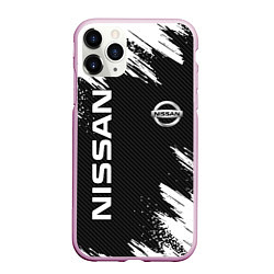 Чехол iPhone 11 Pro матовый NISSAN, цвет: 3D-розовый