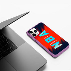 Чехол iPhone 11 Pro матовый NBA, цвет: 3D-фиолетовый — фото 2