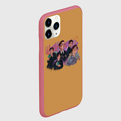 Чехол iPhone 11 Pro матовый The umbrella academy, цвет: 3D-малиновый — фото 2