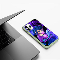 Чехол iPhone 11 Pro матовый BRAWL STARS BIBI, цвет: 3D-салатовый — фото 2